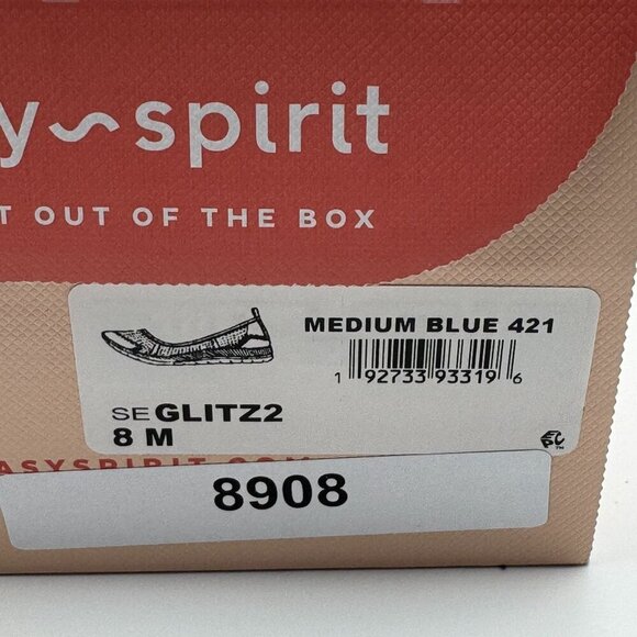 Easy Spirit Glitz Blue Knit Slip-On Comfort Shoes 8 M Lightweight Ultra Flexible - Picture 9 of 10